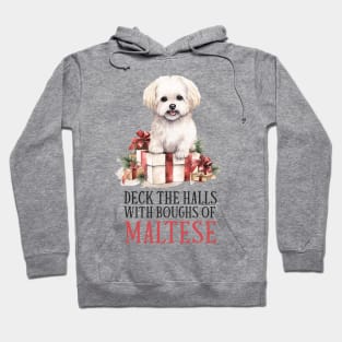 Maltese Christmas Print Hoodie